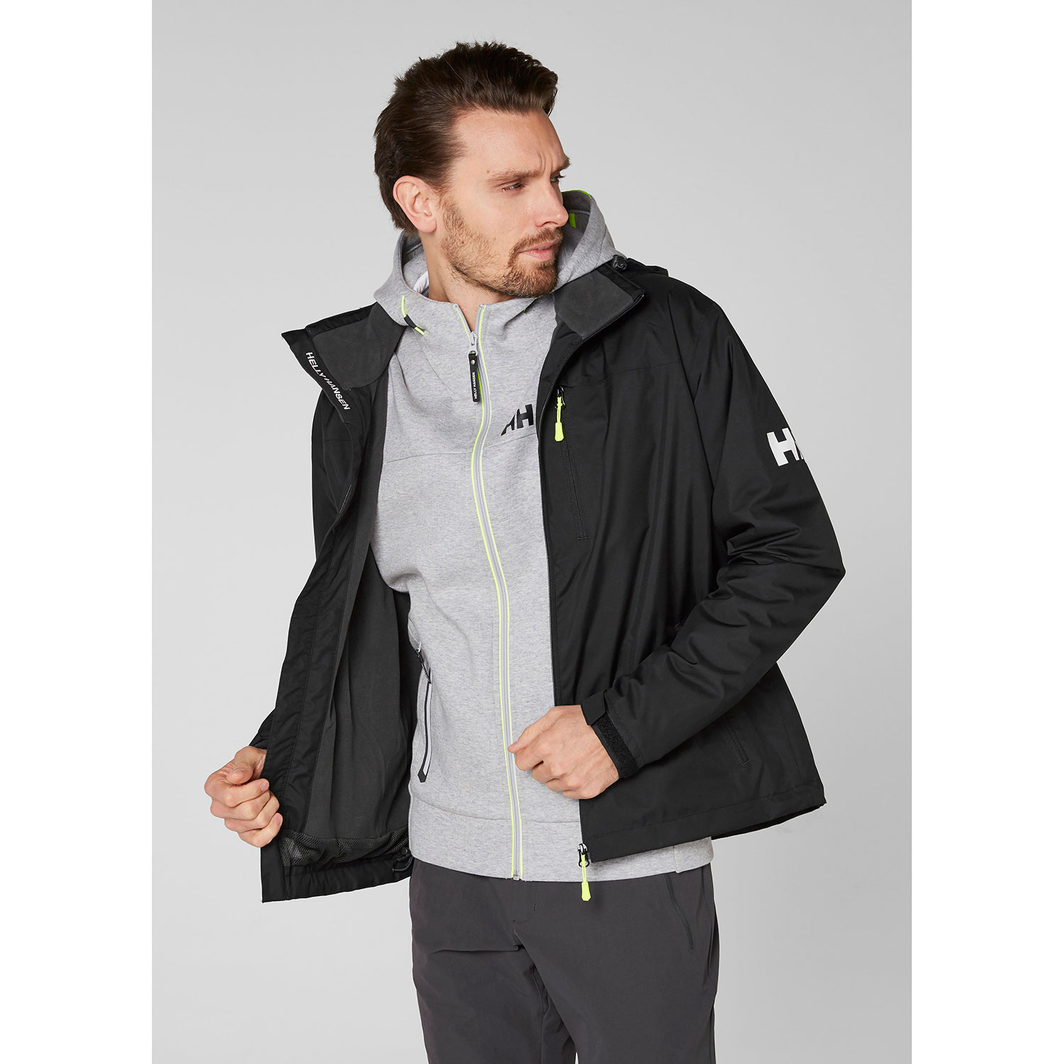 Helly Hansen Hooded Crew Midlayer Jacket Black