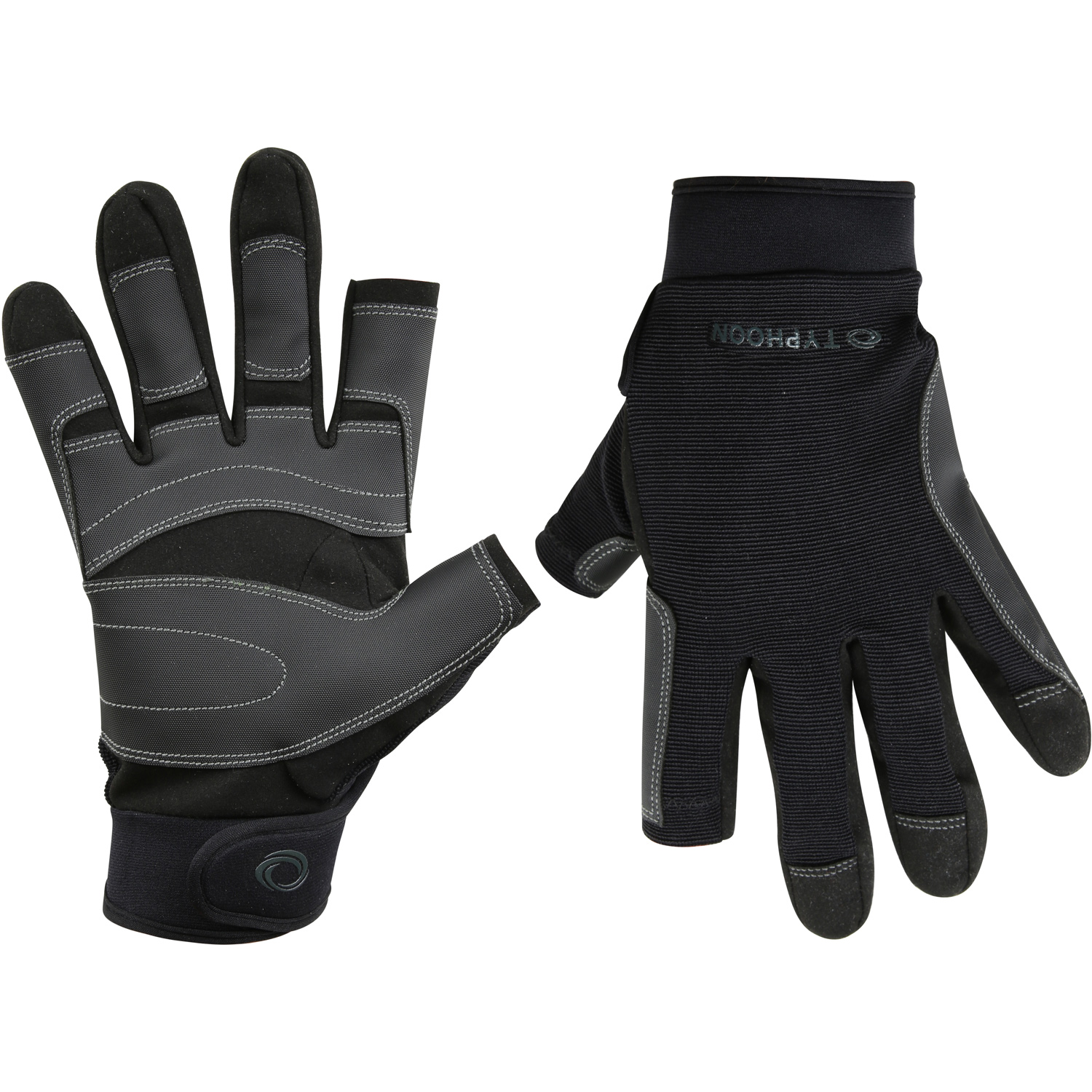 Typhoon Raceline 2.0 Full Finger Sailing Gloves 2023 - Black 310250