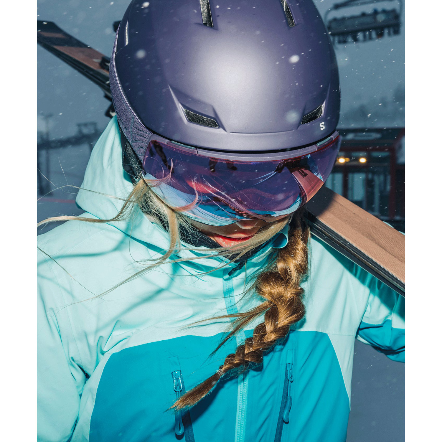 2024 Salomon Mujer Icon Lt Pro Casco De Esquí / Snowboard - Blanco