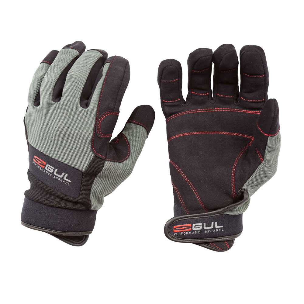 Gul Summer Full Finger Sailing Gloves Black/Charcoal
