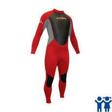 Gul Flatlock Summer Steamer 3mm Junior G-Force Wetsuit - Red/Blu