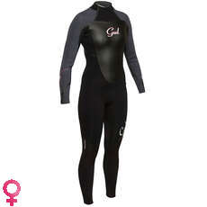 Gul Profile Blindstitch Steamer 3/2mm Womens Wetsuit - Blk/Grpht
