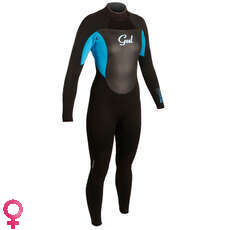 Gul Response Blindstitch Steamer 3/2mm Womens Wetsuit - Blk/Turq