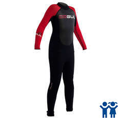 Gul Response Flatlock Steamer 3/2mm Junior Wetsuit - Black/Red