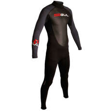 Gul Response Flatlock Steamer 3/2mm Mens Wetsuit - Black/Graph