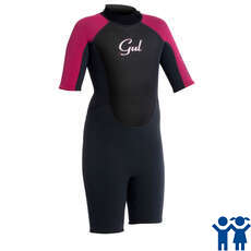 Gul Junior Girls RESPONSE Summer Shorty 3/2mm Wetsuit - Grpht/Mag