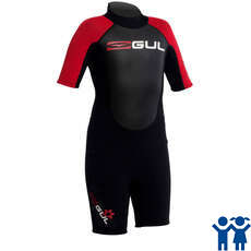 Gul Response Shorti 3/2mm Junior Wetsuit - Black/Red [JM]
