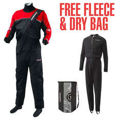 Crewsaver Cirrus Drysuit - Black/Red - FREE FLEECE & DRY BAG