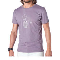 Mystic Kitesurfing T Shirt - Barrel - Grey Purple
