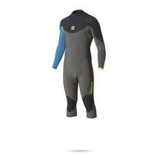 Mystic CROSSFIRE 4/3 GBS Shortleg Longarm Backzip Wetsuit - Grey