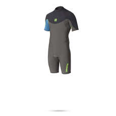 Mystic CROSSFIRE 3/2 GBS Shorty Backzip Wetsuit - Grey