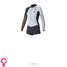 Mystic Womens DIVA 3/2mm Flatlock Longarm FZ Super Shorty - Grey Mystic Womens DIVA 3/2mm Flatlock Longarm FZ Super Shorty - Grey