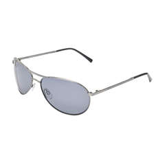 Sinner Prime Aviator Sunglasses - Silver Metal / Smoke Mirror
