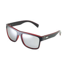 Sinner Skagen Sunglasses - Matt Black Red / SINTEC® Silver Mirror