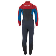 Animal Junior Lava 4/3 Blindstitched Chestzip Wetsuit - Rich Red