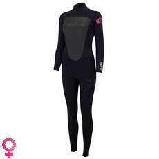Animal Womens Lava 4/3 Blindstitched Wetsuit - Black