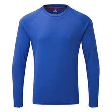 Gill Mens UV Tec Crew Neck Long Sleeve Tee - Blue