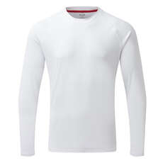 Gill Mens UV Tec Crew Neck Long Sleeve Tee  - White