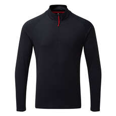 Gill Mens UV Tec Zip Neck Long Sleeve Tee  - Navy