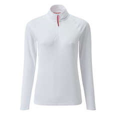 Gill Womens UV Tec Long Sleeve Zip Tee  - White