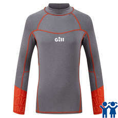 Gill Junior Pro Rash Vest Long Sleeve - Grey - 5020J