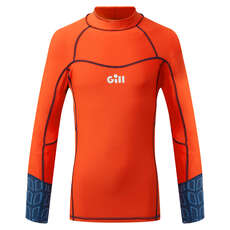 Gill Junior Pro Rash Vest Long Sleeve - Orange - 5020J