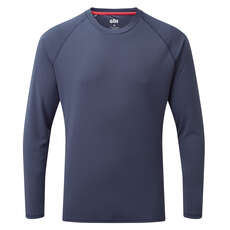 Gill Mens UV Tec Crew Neck Long Sleeve Tee - Ocean