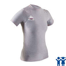 Gul Junior Girls Short Sleeve Tee Fit Rashvest - Grey - RG0372-B7
