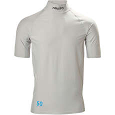 Musto Sunblock Dynamic Short Sleeve Rash Guard  - Light Grey