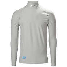 Musto Sunblock Dynamic Long Sleeve Rash Guard  - Light Grey 81217