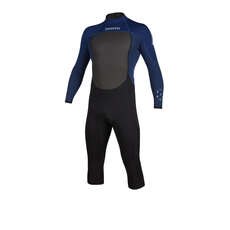 Mystic Brand 3/2mm Long Arm Short Leg Back-Zip Flatlock Wetsuit - Navy Mystic Brand 3/2mm Long Arm Short Leg Back-Zip Flatlock Wetsuit - Navy