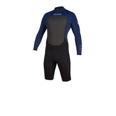 Mystic Brand 3/2mm Longarm Shorty Back-Zip Flatlock Wetsuit - Navy Mystic Brand 3/2mm Longarm Shorty Back-Zip Flatlock Wetsuit - Navy