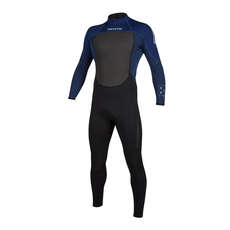 Mystic Brand 3/2mm Back-Zip Flatlock Wetsuit - Navy
