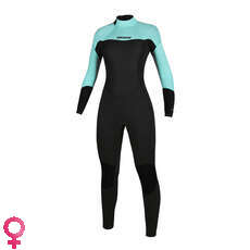 Mystic Womens Brand 3/2mm Back-Zip Flatlock Full Wetsuit - Mint Green Mystic Womens Brand 3/2mm Back-Zip Flatlock Full Wetsuit - Mint Green