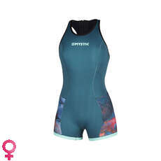 Mystic Womens Diva 2/2mm Back-Zip Short John Wetsuit - Teal