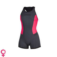 Mystic Womens Diva 2/2mm Back-Zip Short John Wetsuit - Phantom Grey