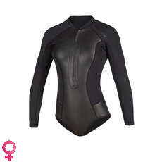 Mystic Womens Diva 2/2mm Front-Zip Longarm Super Shorty - Black Mystic Womens Diva 2/2mm Front-Zip Longarm Super Shorty - Black