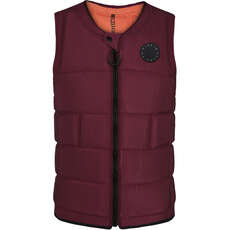 Mystic DOM Wake Boarding Front-Zip Impact Vest - Oxblood Red