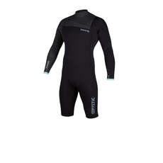 Mystic MARSHALL 3/2 Longarm Shorty Front Zip Wetsuit - Black/Mint Mystic MARSHALL 3/2 Longarm Shorty Front Zip Wetsuit - Black/Mint