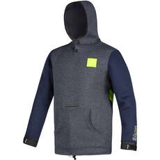 Mystic Voltage Sweat 4mm Neoprene Hoody - Navy/Lime