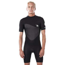 Rip Curl Omega 1.5mm Back-Zip Shorty Wetsuit 2023 - Black WSP8CM