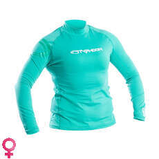 Typhoon Womens Long Sleeve Rash Vest - Aqua Green