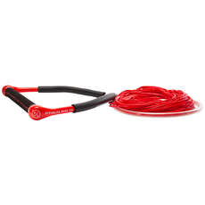 Hyperlite CG Handle with 65ft Maxim Wakeboard Tow Rope - Red