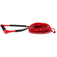 Hyperlite CG Handle with 70ft Fuse Wakeboard Tow Rope - Red