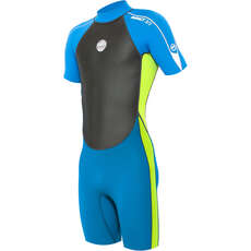 Alder Junior Impact 3/2mm Shorty Wetsuit 2023 - Flo Lime WS22JIS