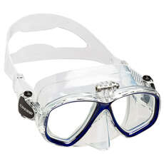 Cressi Action Diving / Snorkelling Mask with Action Camera Mount - Clear/Blue