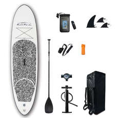 Feath-R-Lite FunWater 10' Inflatable Paddle Board Package  - Grey