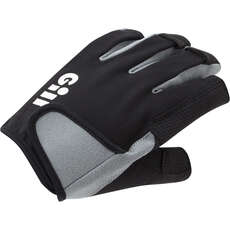 Gill Junior Deckhand Short Finger Sailing Gloves 2022 - Black 7043J