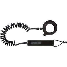 Mystic SUP Coiled Leash  - 8ft or 10ft - Black