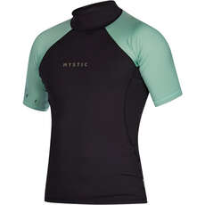 Mystic CROSSFIRE Short Sleeve Rash Vest - Sea Salt Green 200148 Mystic CROSSFIRE Short Sleeve Rash Vest - Sea Salt Green 200148